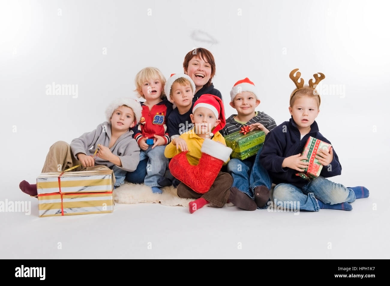 Model Release, Weihnachtskids - Weihnachten Kinder Stockfoto