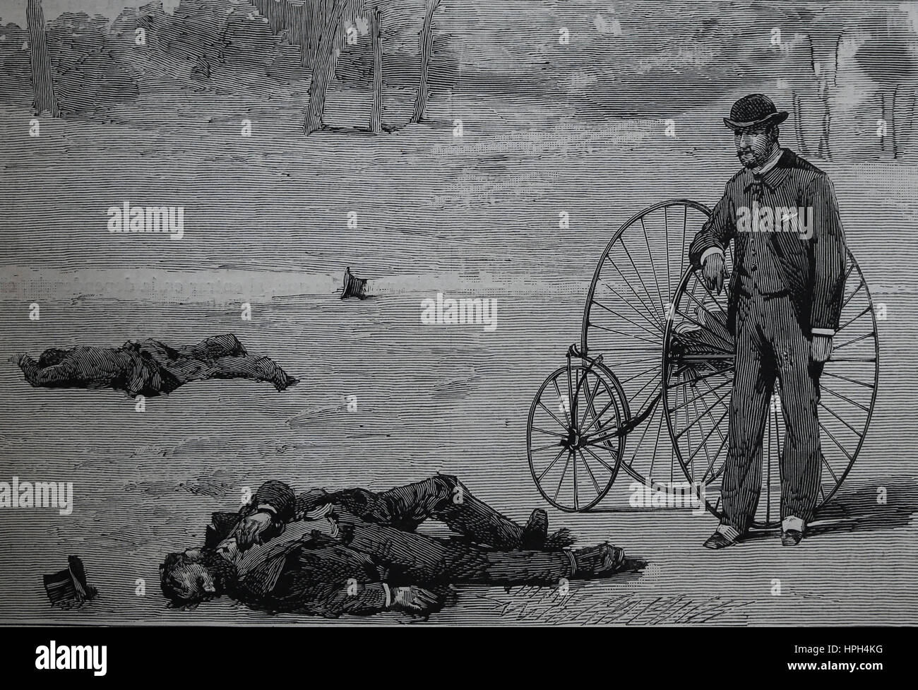 Phoenix Park-Morde. Dublin. Irland. Ermordung von Herrn Friedrich Cavedish und Thomas Henry Bruke, 6. Mai 1882 durch irische National Invincibles. Dis Stockfoto