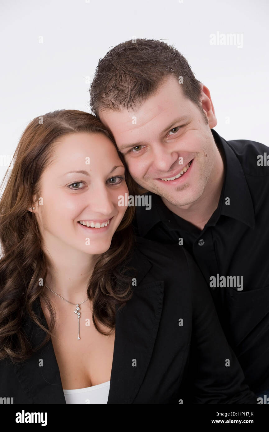 Paarportrait - paar im Portrait, Model released Stockfoto