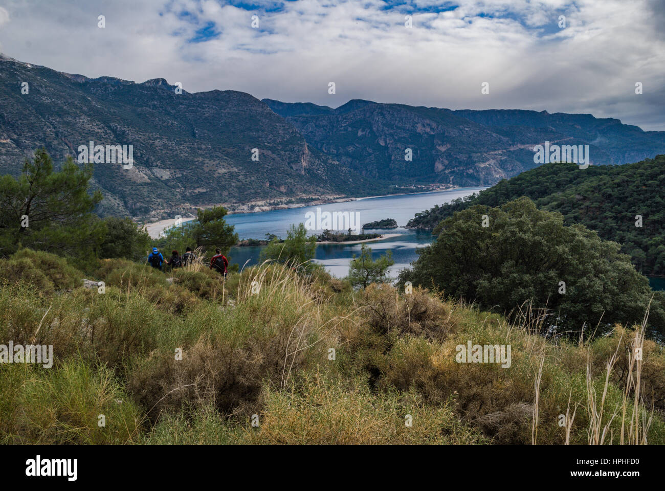 die blaue Lagune von Ölüdeniz Türkei Stockfoto