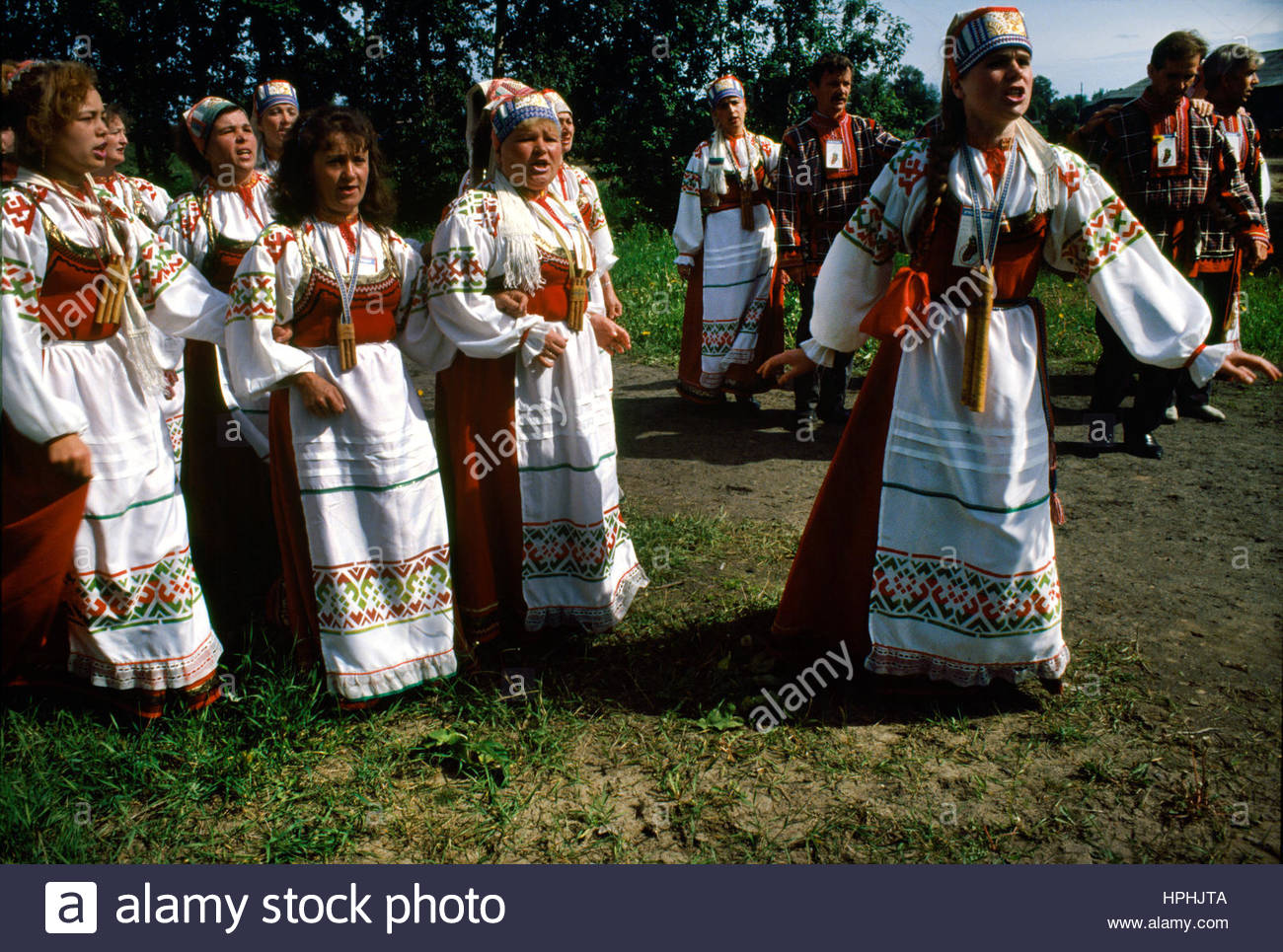 Archangelsk Russland Frauen In traditioneller Tracht ...
