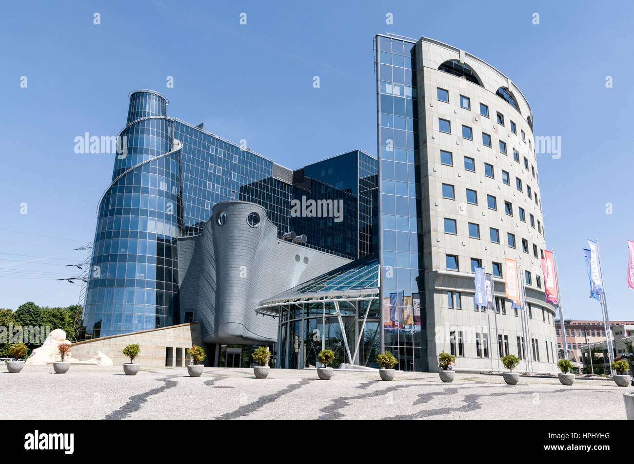 Polska Telewizja TVP, Polsih-TV in der Woronicza Straße in Warschau, Polen Stockfoto