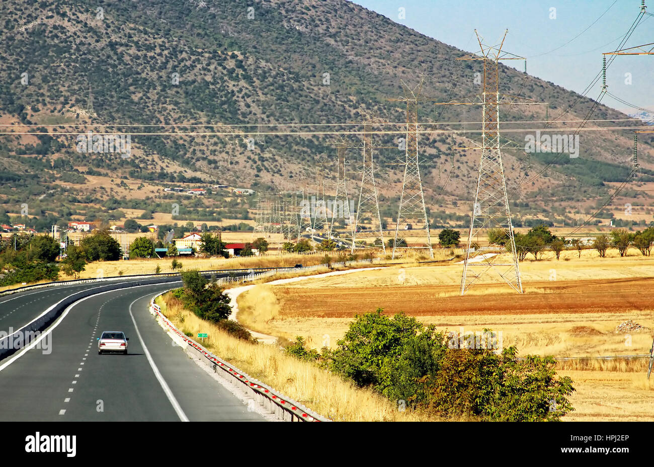 Autobahn in Griechenland Stockfoto