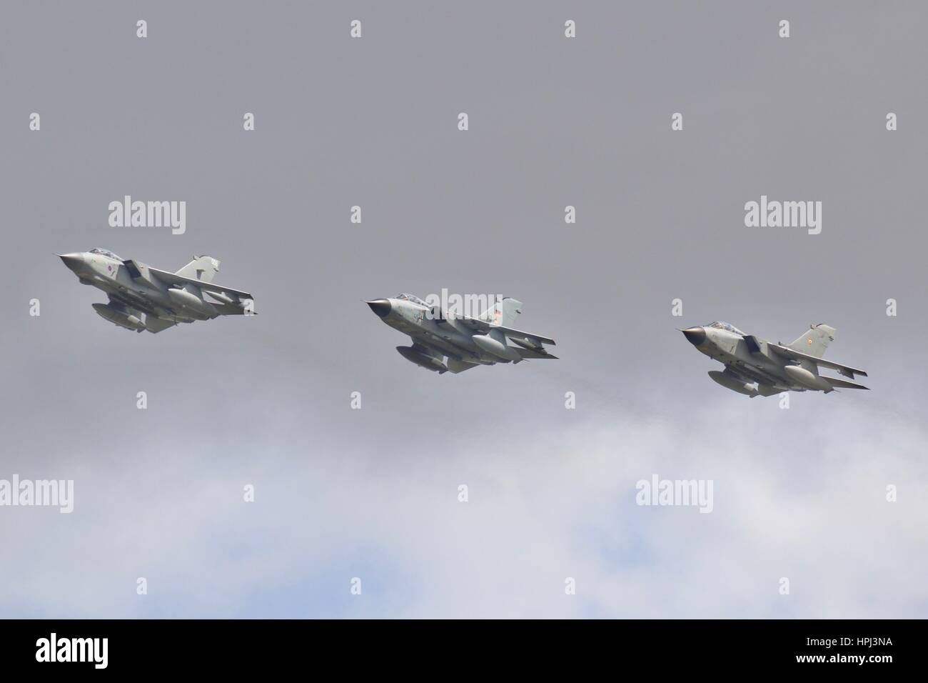 Tri-National Tornado Ausbildungsstätte Durchflug von 3 Panavia Tornados Stockfoto
