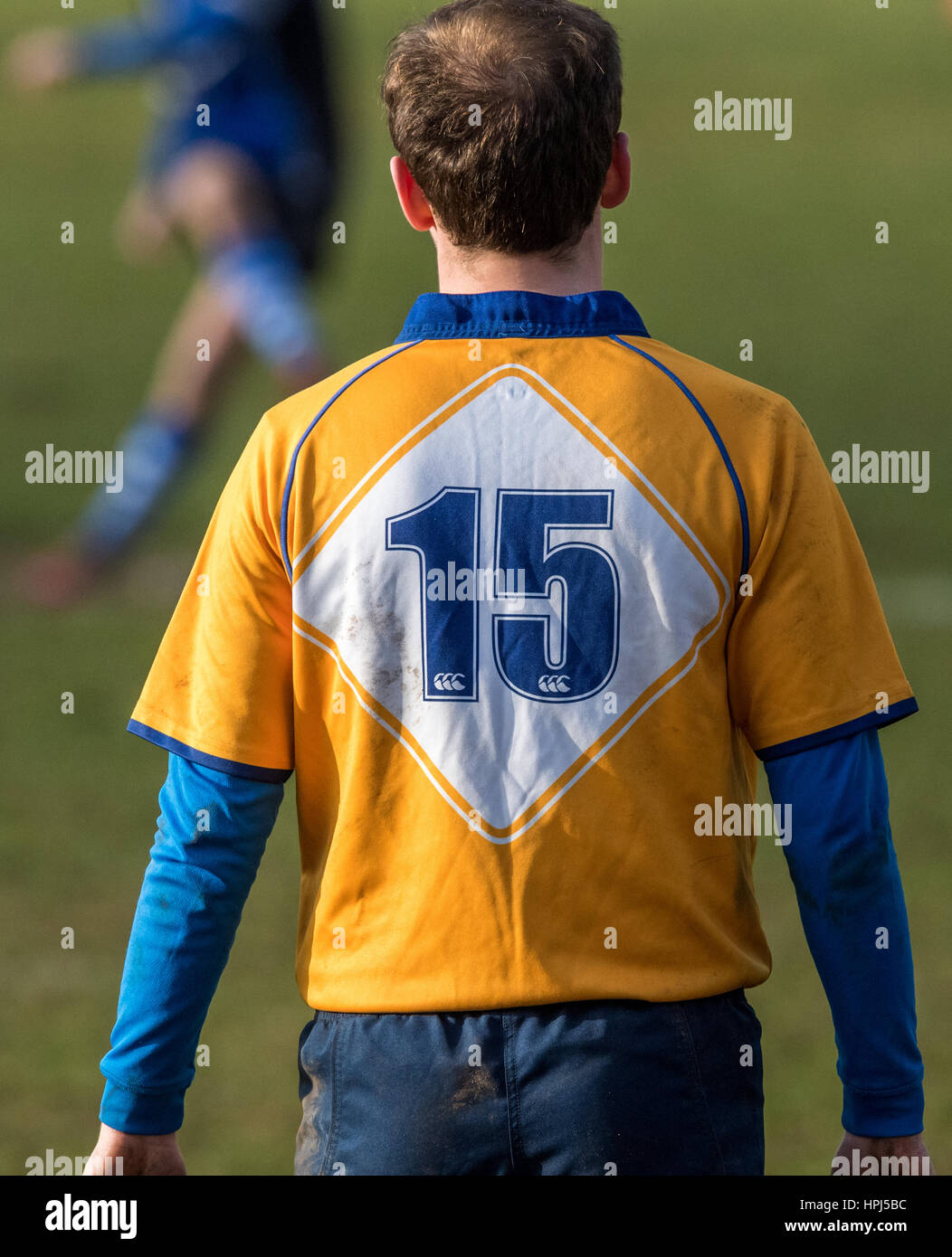 Rugby union-nummerierte shirts Stockfoto