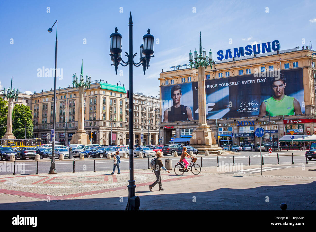 Plac Konstytucji, Syntagma-Platz, kommunistische Architektur und Städtebau, Warschau, Polen Stockfoto