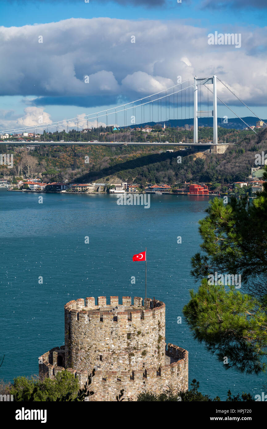 Festung Rumeli Hisarı Istanbul Stockfoto