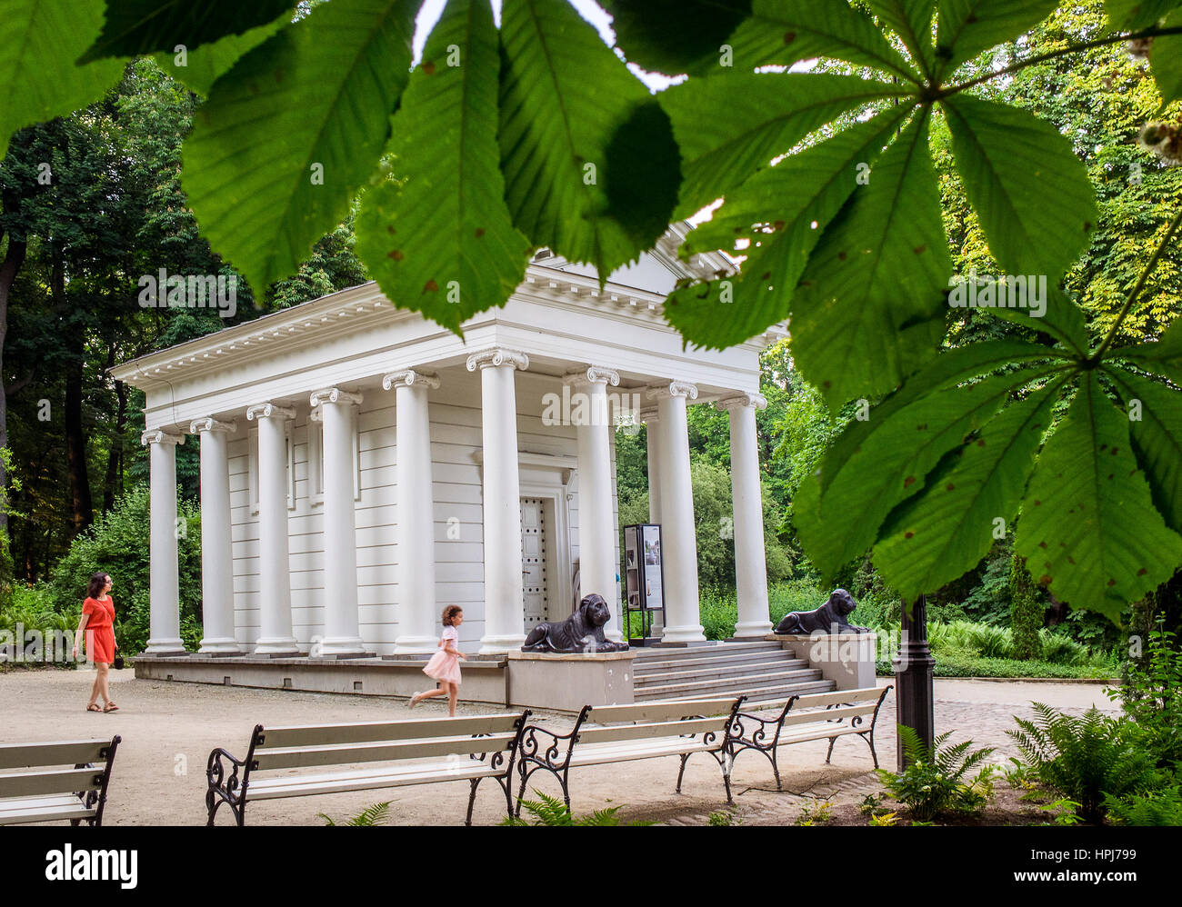 Lazienki Park, Tempel der Sibylle, Warschau, Polen. Stockfoto