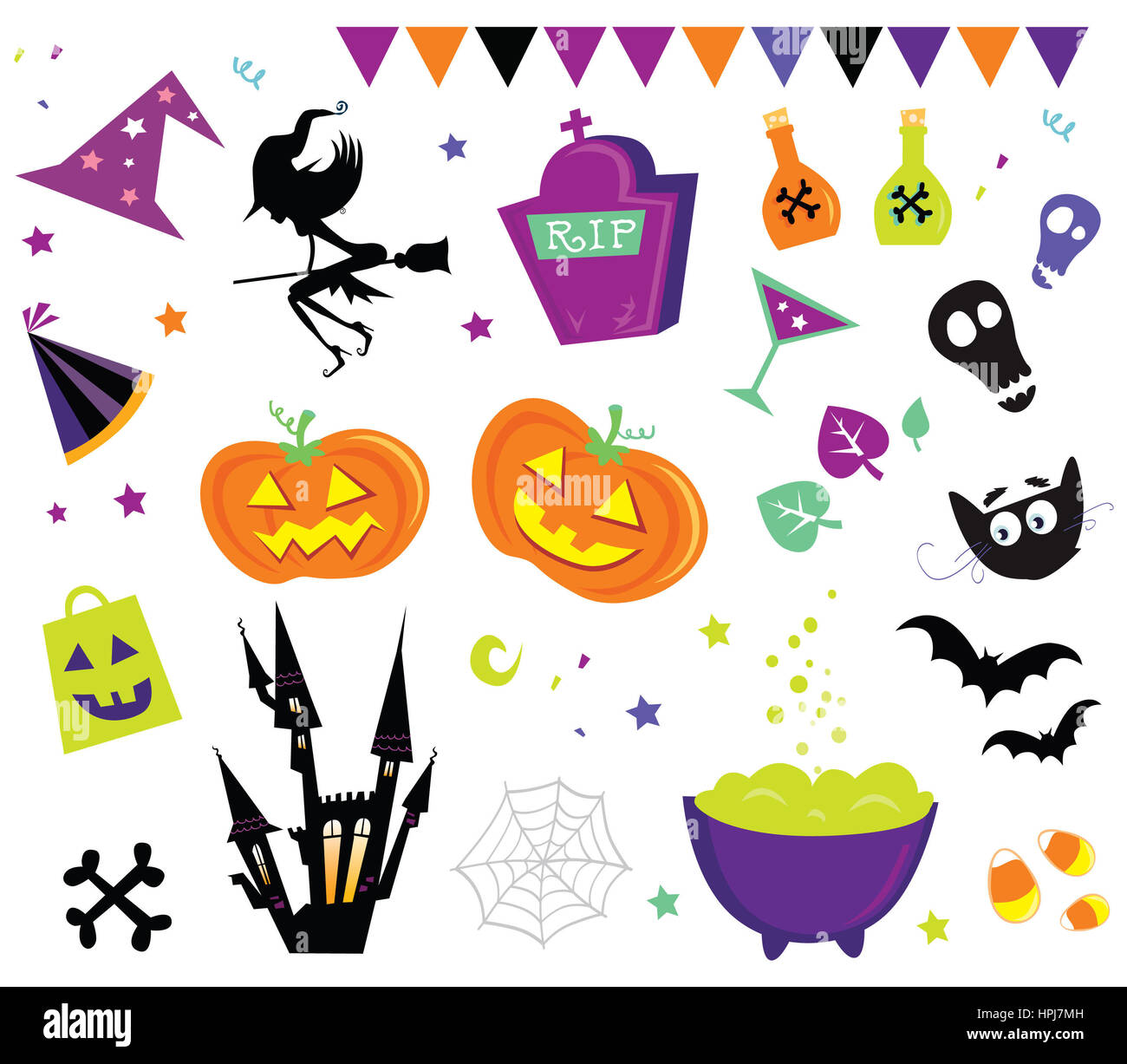 5633029 - Halloween Vector Icons Set Iii. Halloween-Vektor-Icons in roter Farbe. Stockfoto