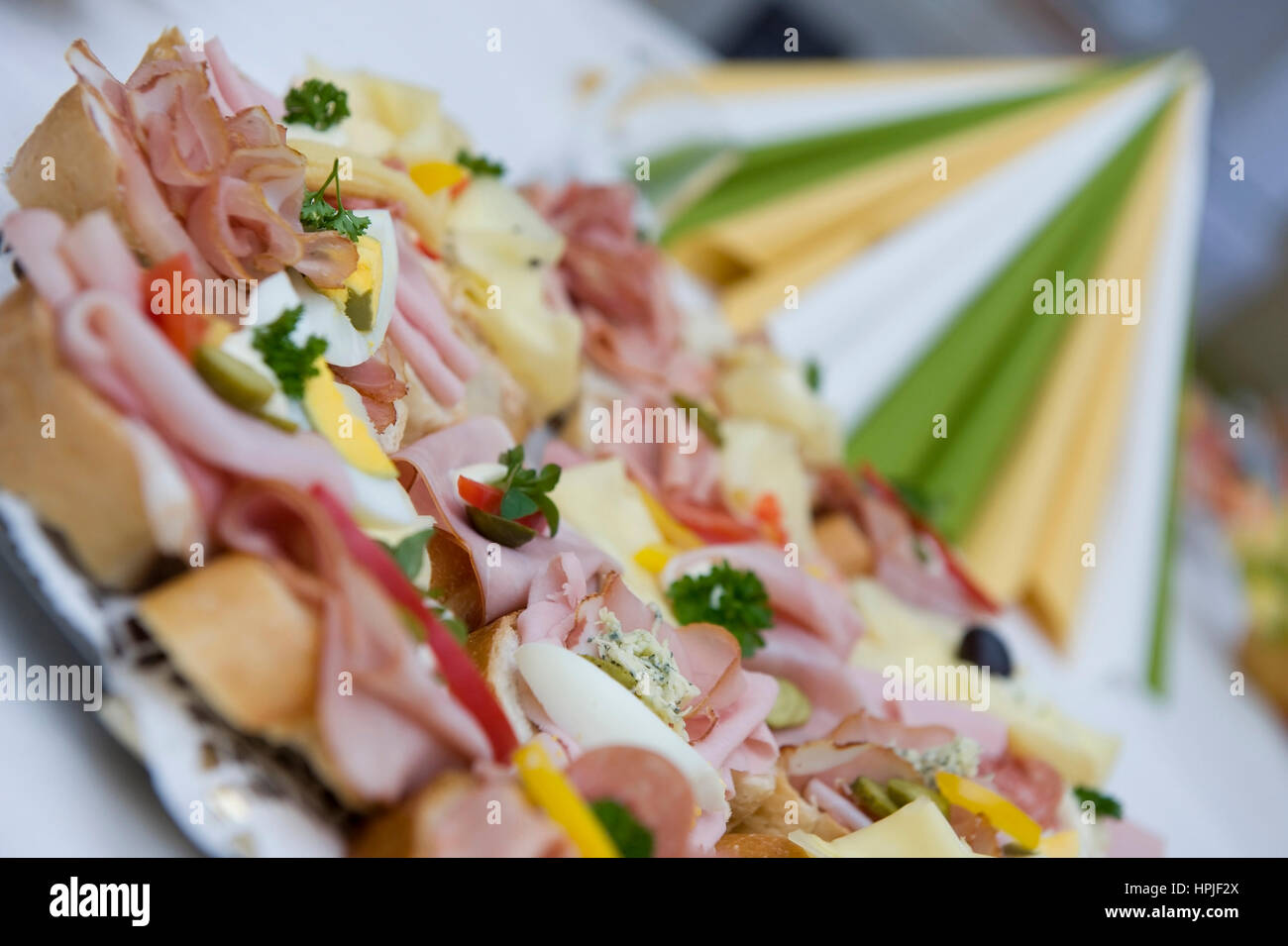 Belegte Broetchen - sandwiches Stockfoto