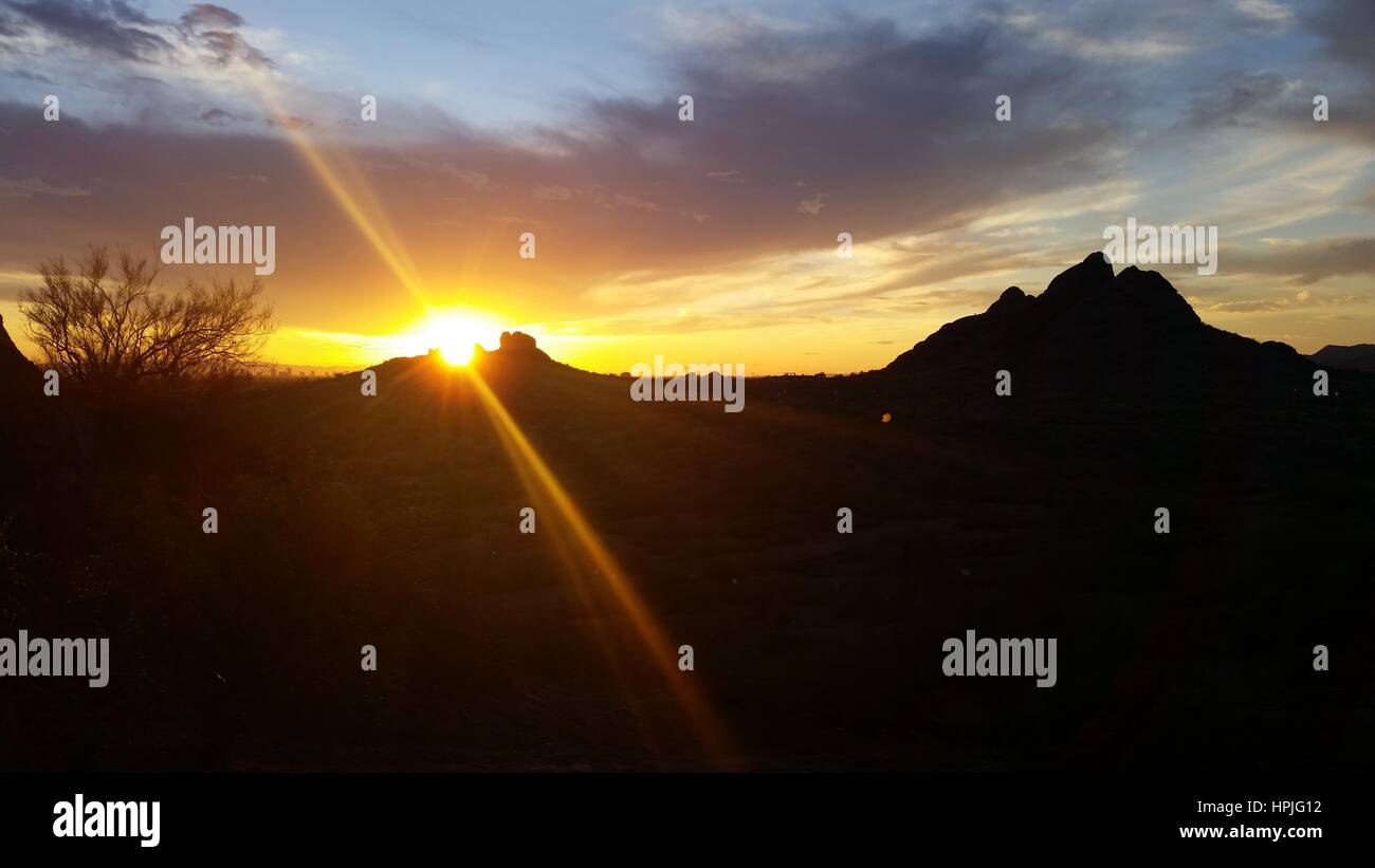 Sonnenuntergang in Arizona Stockfoto