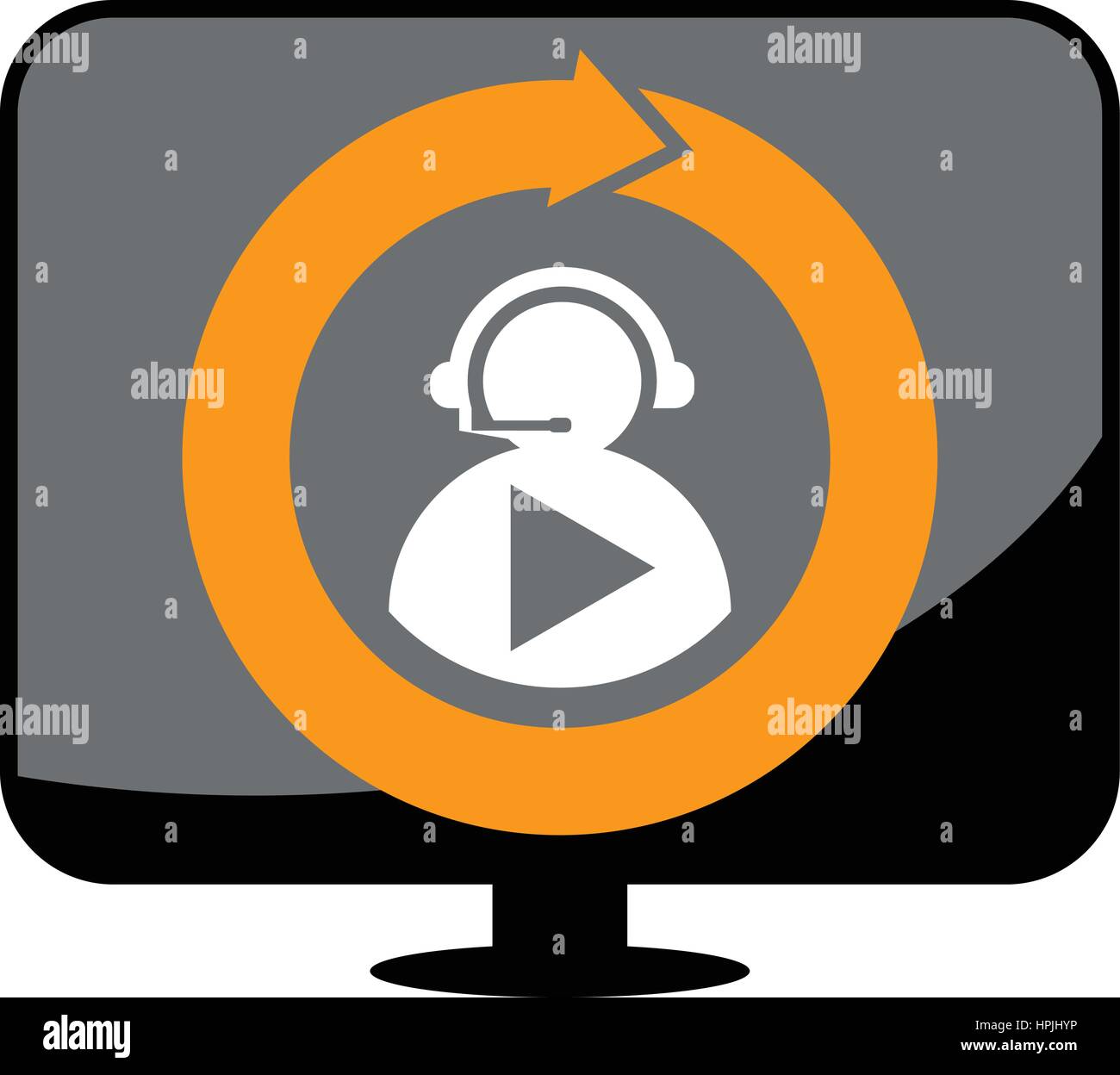 Video-Unterhaltung im Chat Stock Vektor