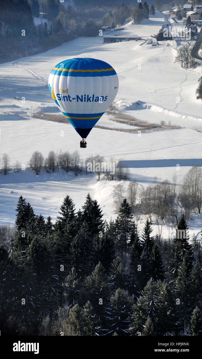 Villars-Sous-Mont: Chateau d ' Oex internationales Ballon-Festival / Festival International de Ballons À Château-d ' Oex Stockfoto