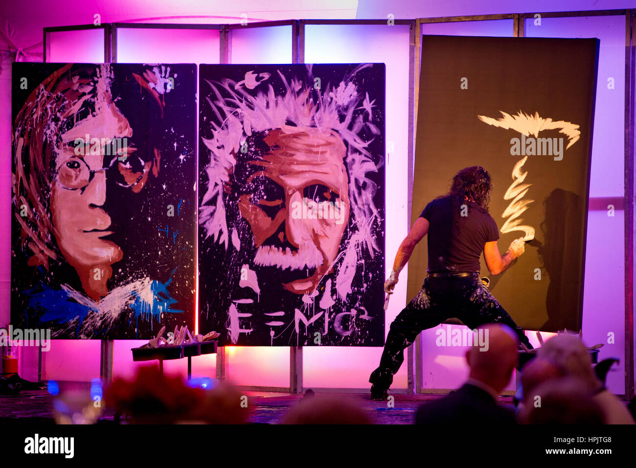 Michael Israel führt seine "Konzert der Kunst" bei David Lawrence-Center Gala, 23. Januar 2016, Naples, Florida, USA Stockfoto