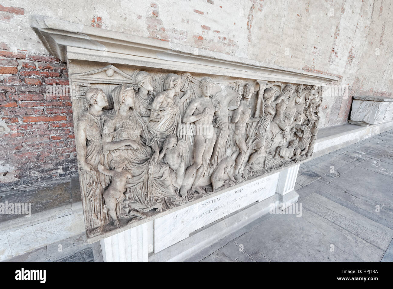 Innenansicht des monumentalen Friedhofs in Pisa Italien Stockfoto