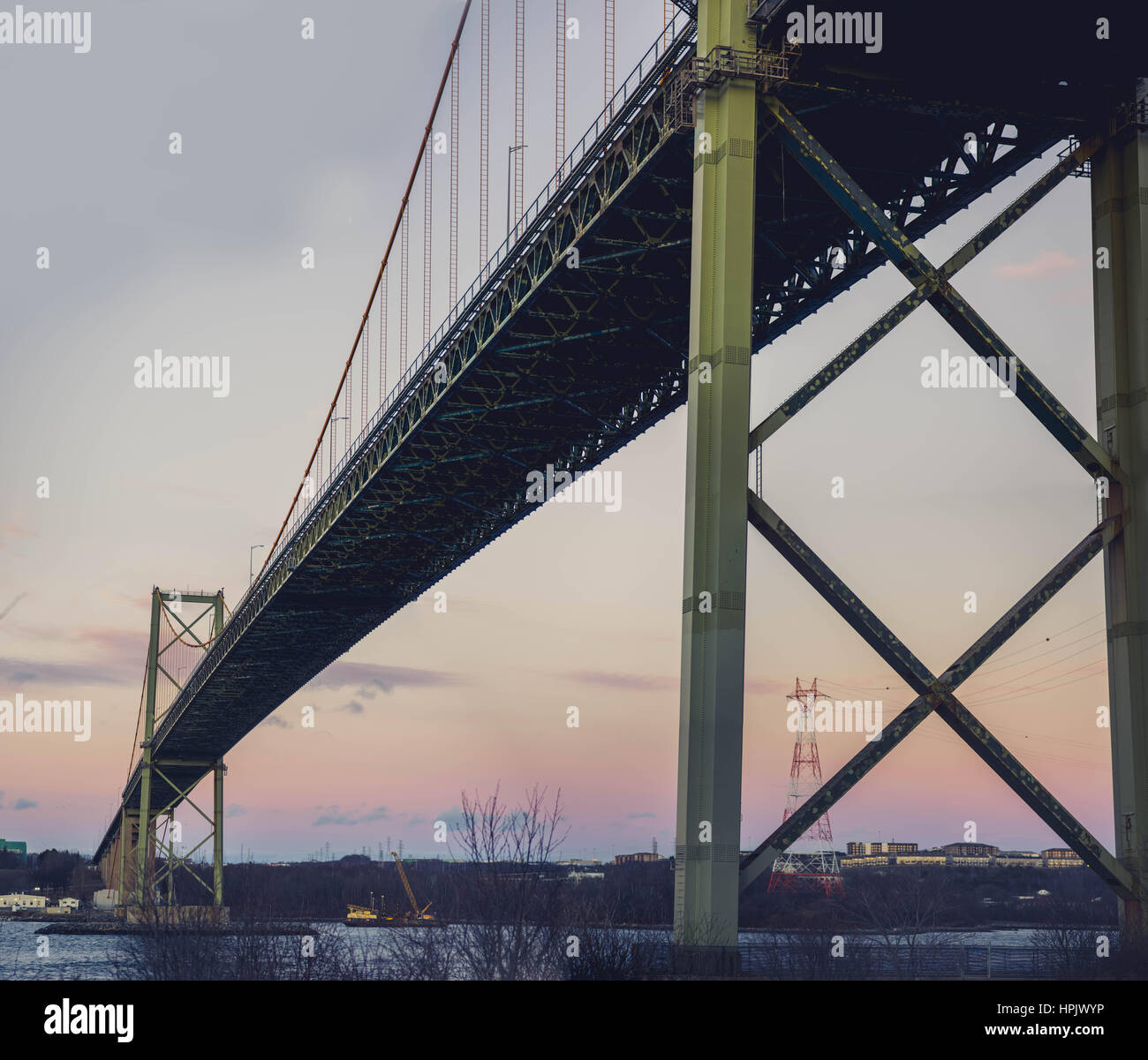 Kanada Halifax Nova Scotia Hafenbrücke McKay Brücke Stockfoto