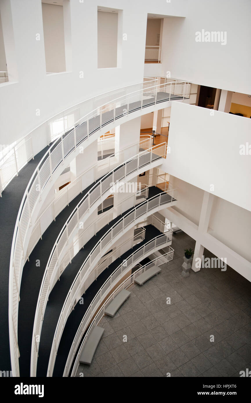 Das Atrium und die Korridore des Kunstmuseums Atlanta High Stockfoto
