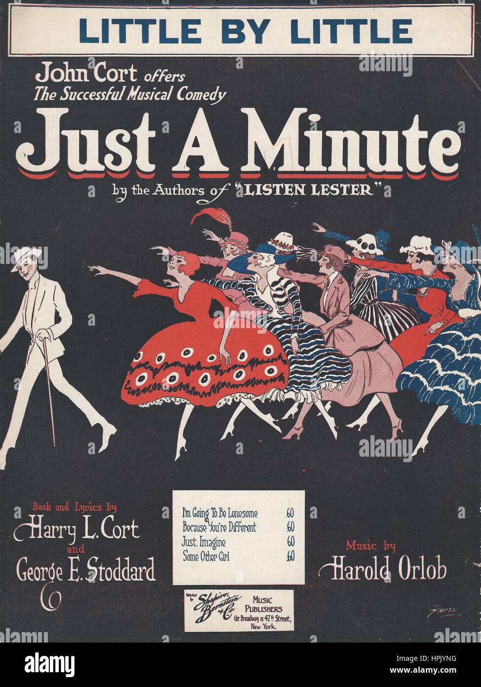 "Just a Minute" 1919 musikalische Noten Abdeckung Stockfoto
