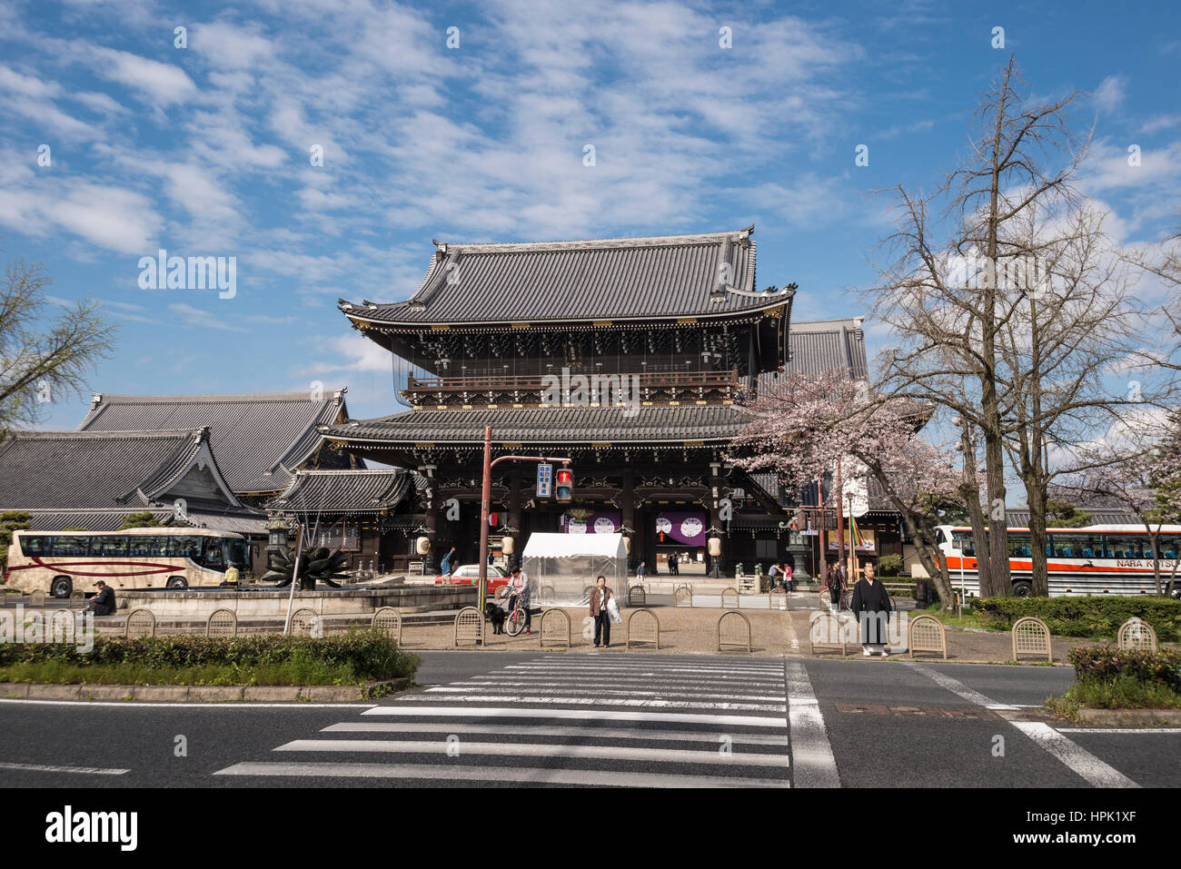 Higashi Honganji Tempel (Shin-Buddhismus), in der Nähe von Kyoto Station Stockfoto