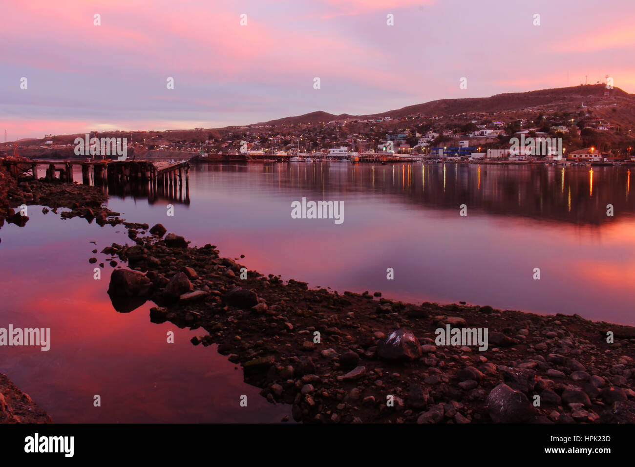 Schönen Abend am Hafen Santa Rosalia, Mexiko Stockfoto