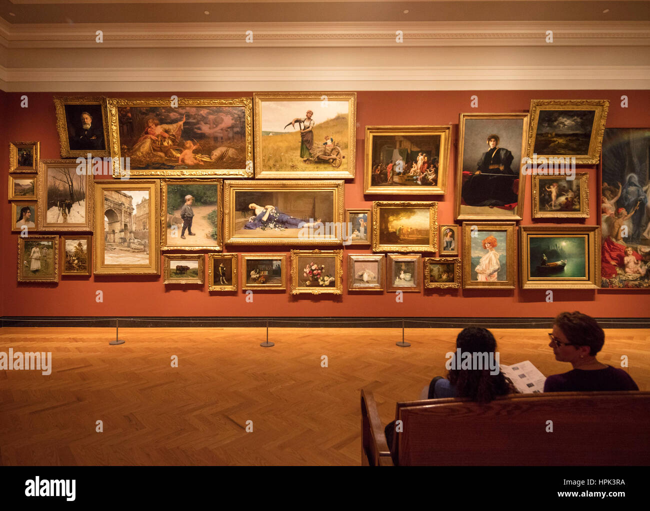 Zuschauer und Gemäldegalerie, Art Gallery of Ontario, Toronto, Kanada Stockfoto