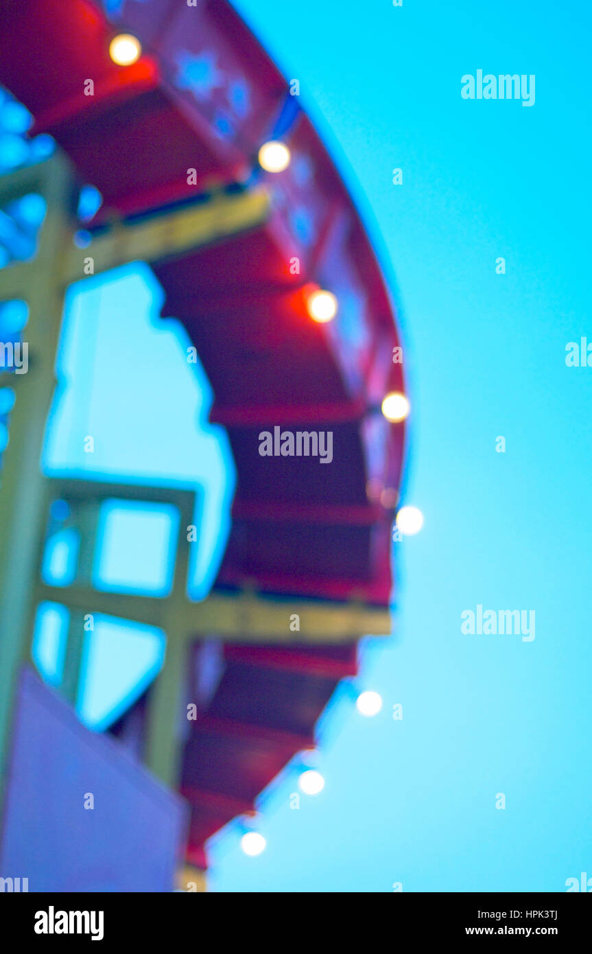 Helter Skelter Kirmes ride on North Pier, Blackpool Stockfoto