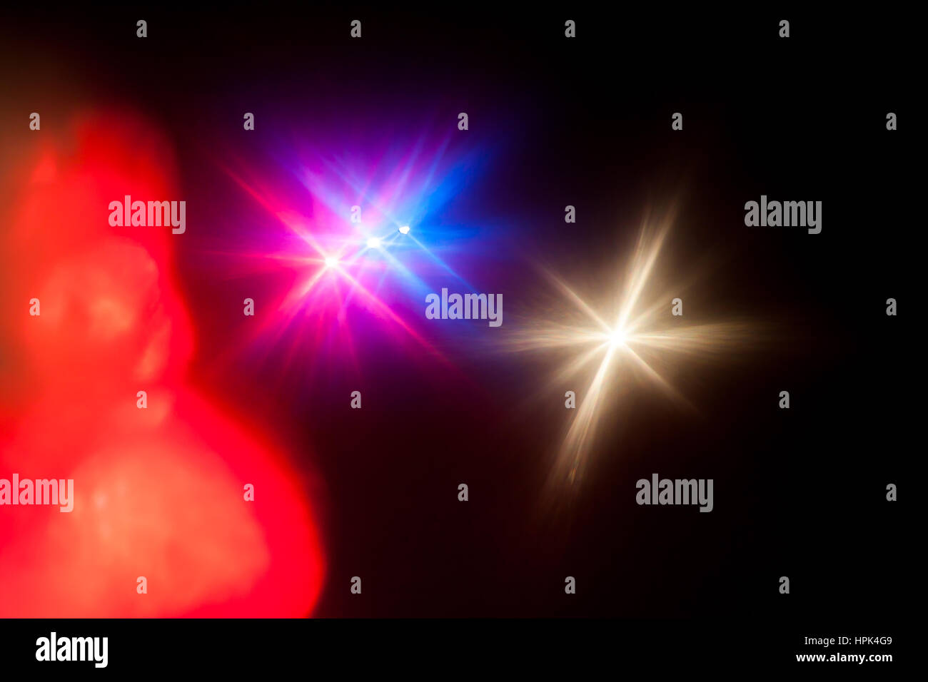 Zusammenfassung Hintergrund, schöne Strahlen von Licht, Bild der Beleuchtung Fackel und Flash, wie Supernova-Stern. Stockfoto
