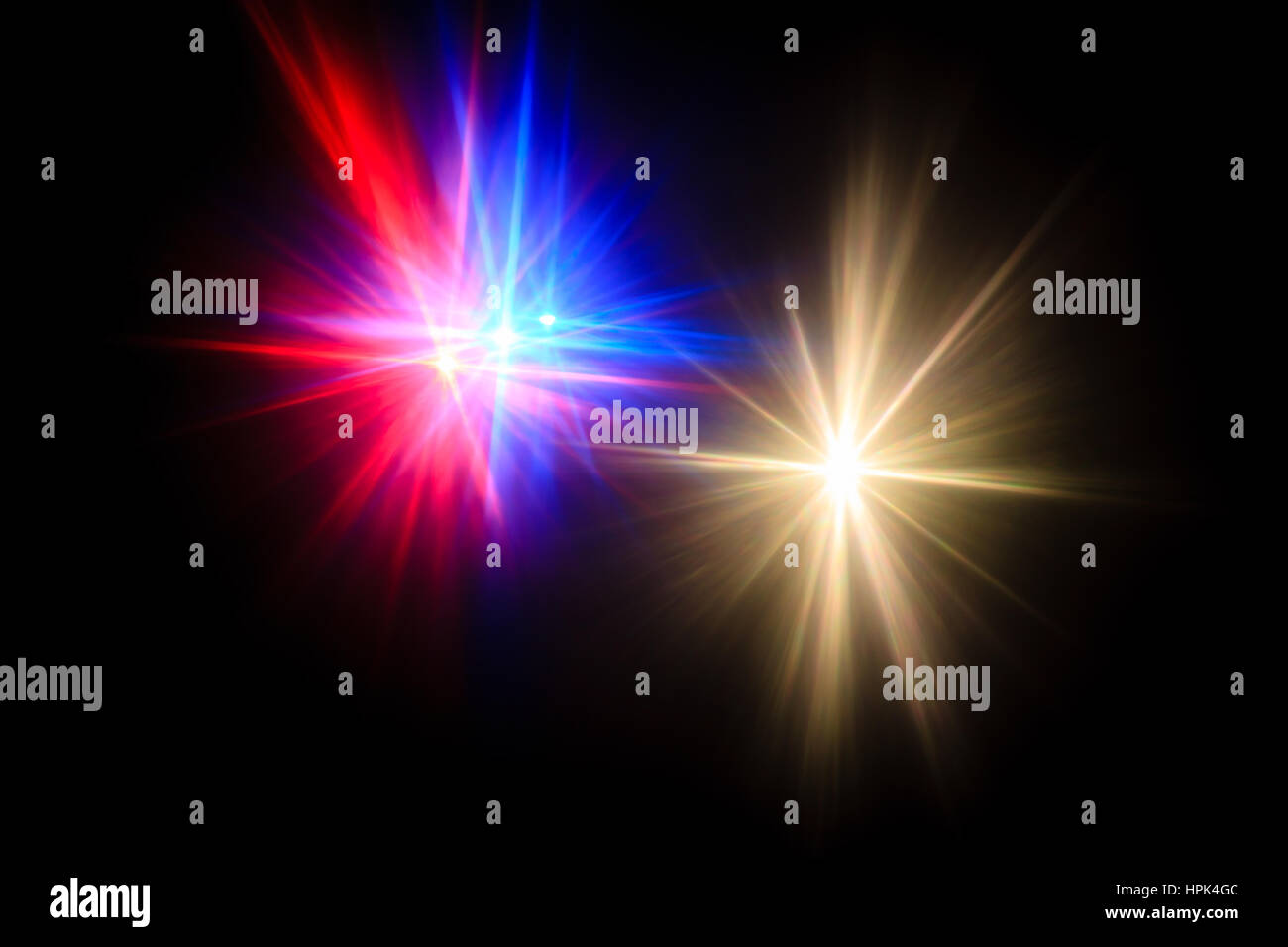 Zusammenfassung Hintergrund, schöne Strahlen von Licht, Bild der Beleuchtung Fackel und Flash, wie Supernova-Stern. Stockfoto