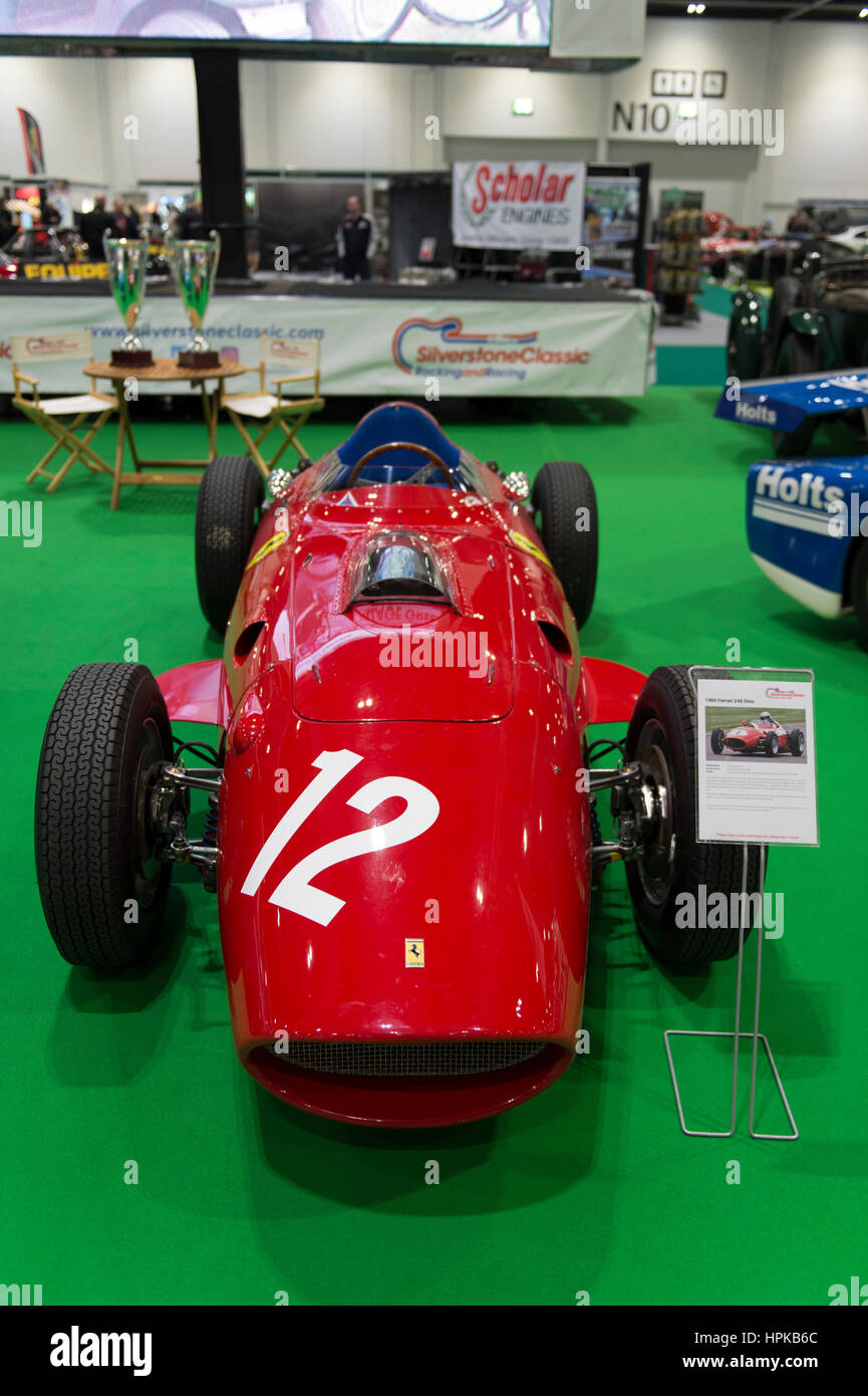ExCel, London, UK. 23. Februar 2017. Die ersten historischen Motorsport International öffnet um ExCel, präsentiert die Welt des historischen Motorsports und Rallyes mit einigen der berühmtesten Rennwagen auf dem Display. Bildnachweis: Malcolm Park Leitartikel/Alamy Live-Nachrichten. Stockfoto