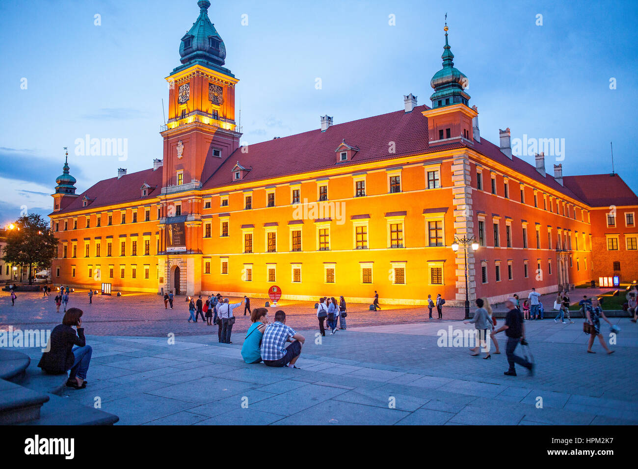 Plac Zamkowy Square und das königliche Schloss, Warschau, Polen Stockfoto