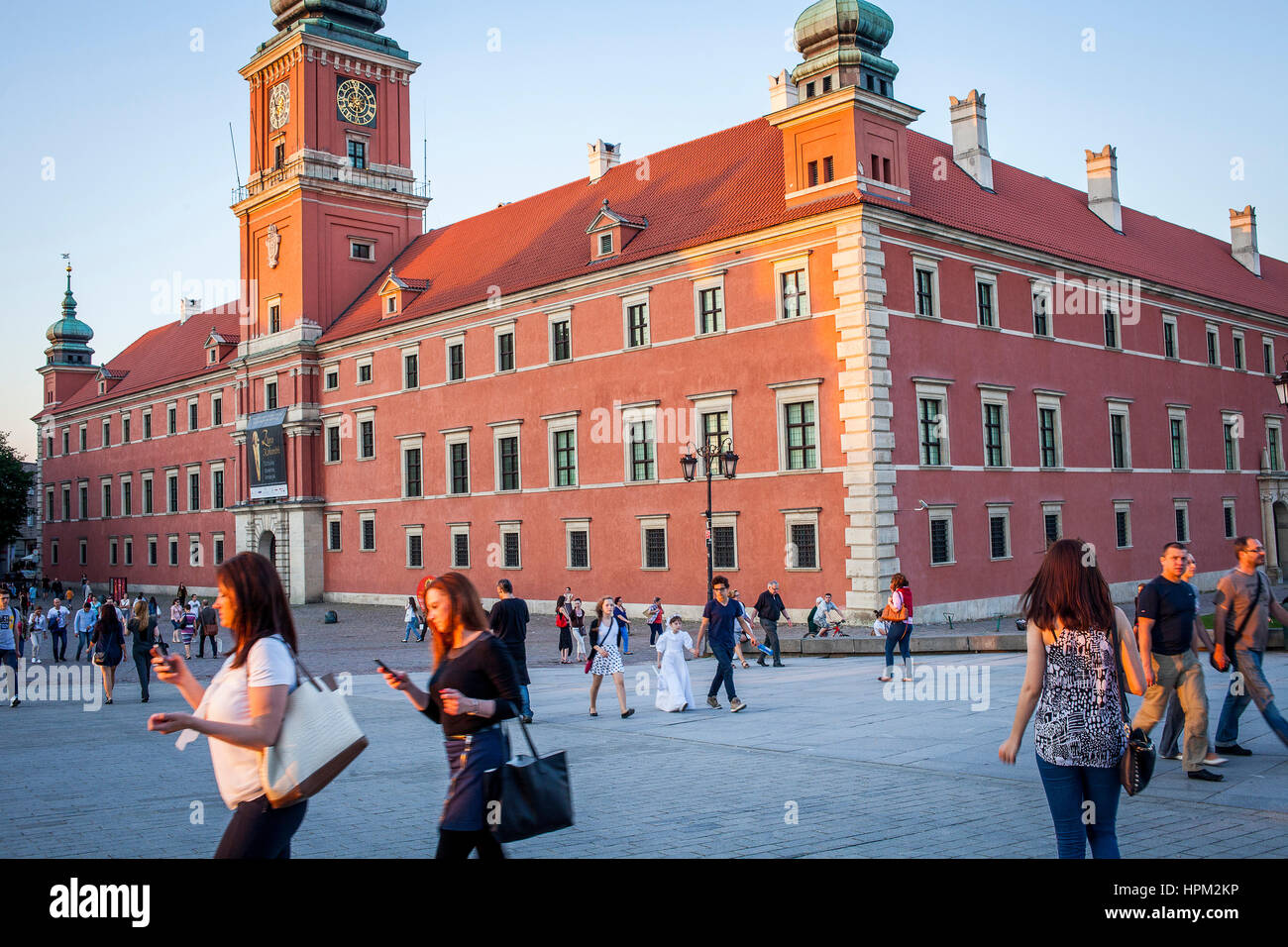 Plac Zamkowy Square und das königliche Schloss, Warschau, Polen Stockfoto