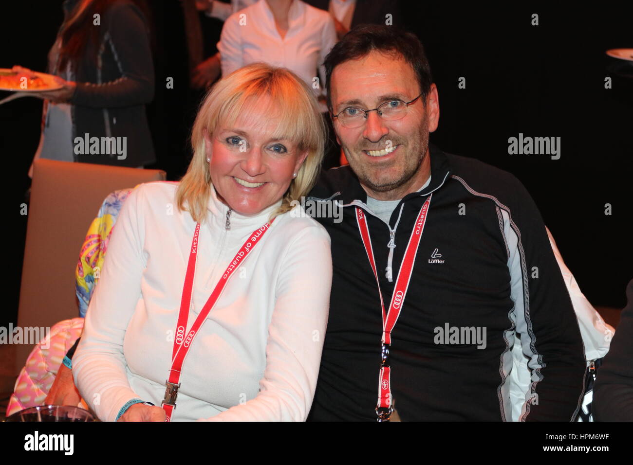 77. Hahnenkamm-Rennen - Celebrity Charity Ski-Rennen mit: Christa Kinshofer-Rembeck, DR. MED. ERICH H. REMBECK wo: Kitzbühel, TIROL, Österreich bei: Kredit-21. Januar 2017: ATP/WENN.com Stockfoto