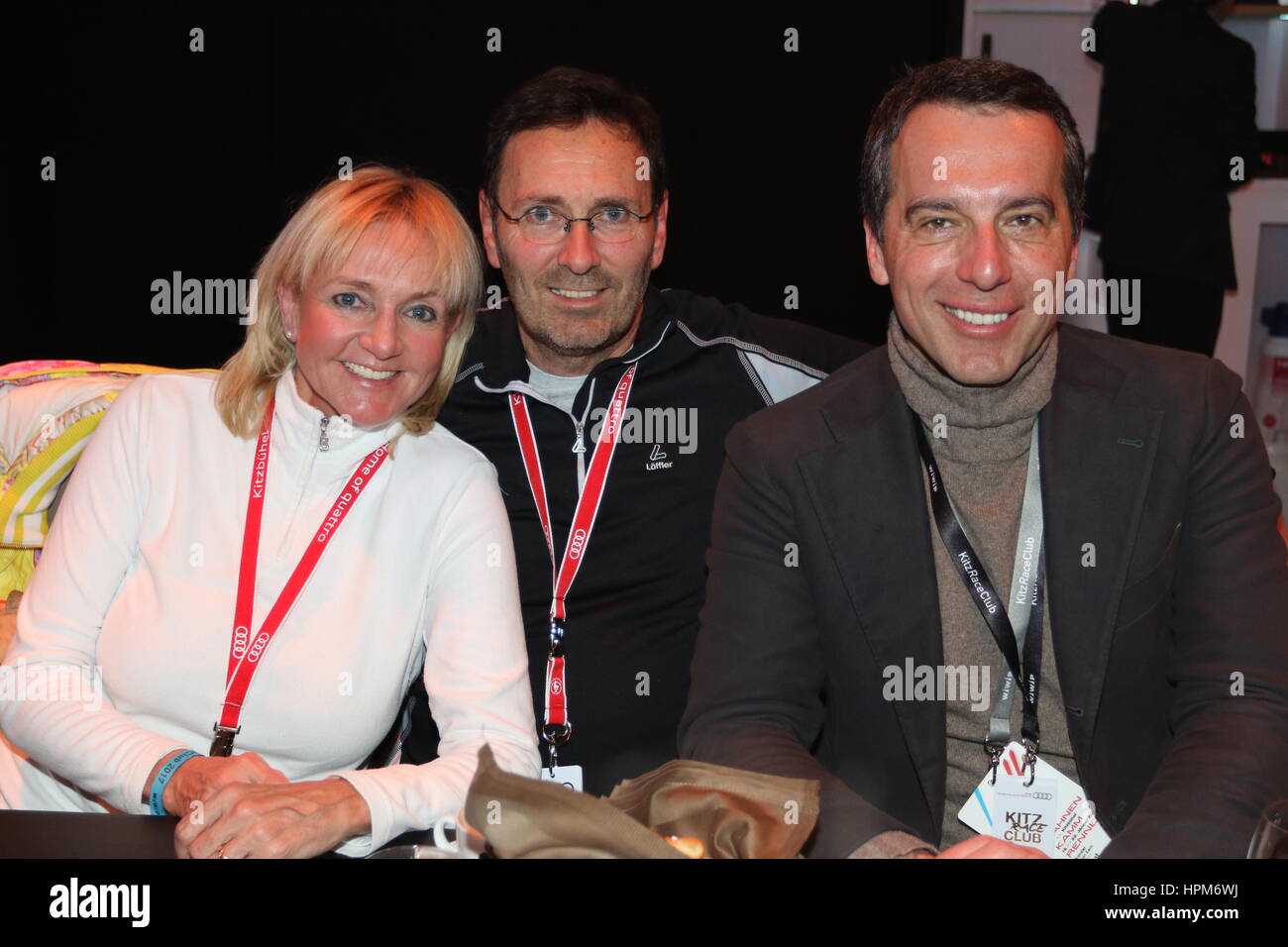 77. Hahnenkamm-Rennen - Celebrity Charity Ski-Rennen mit: Christa Kinshofer-Rembeck, DR. MED. ERICH H. REMBECK, Christian KERN wo: Kitzbühel, TIROL, Österreich bei: Kredit-21. Januar 2017: ATP/WENN.com Stockfoto