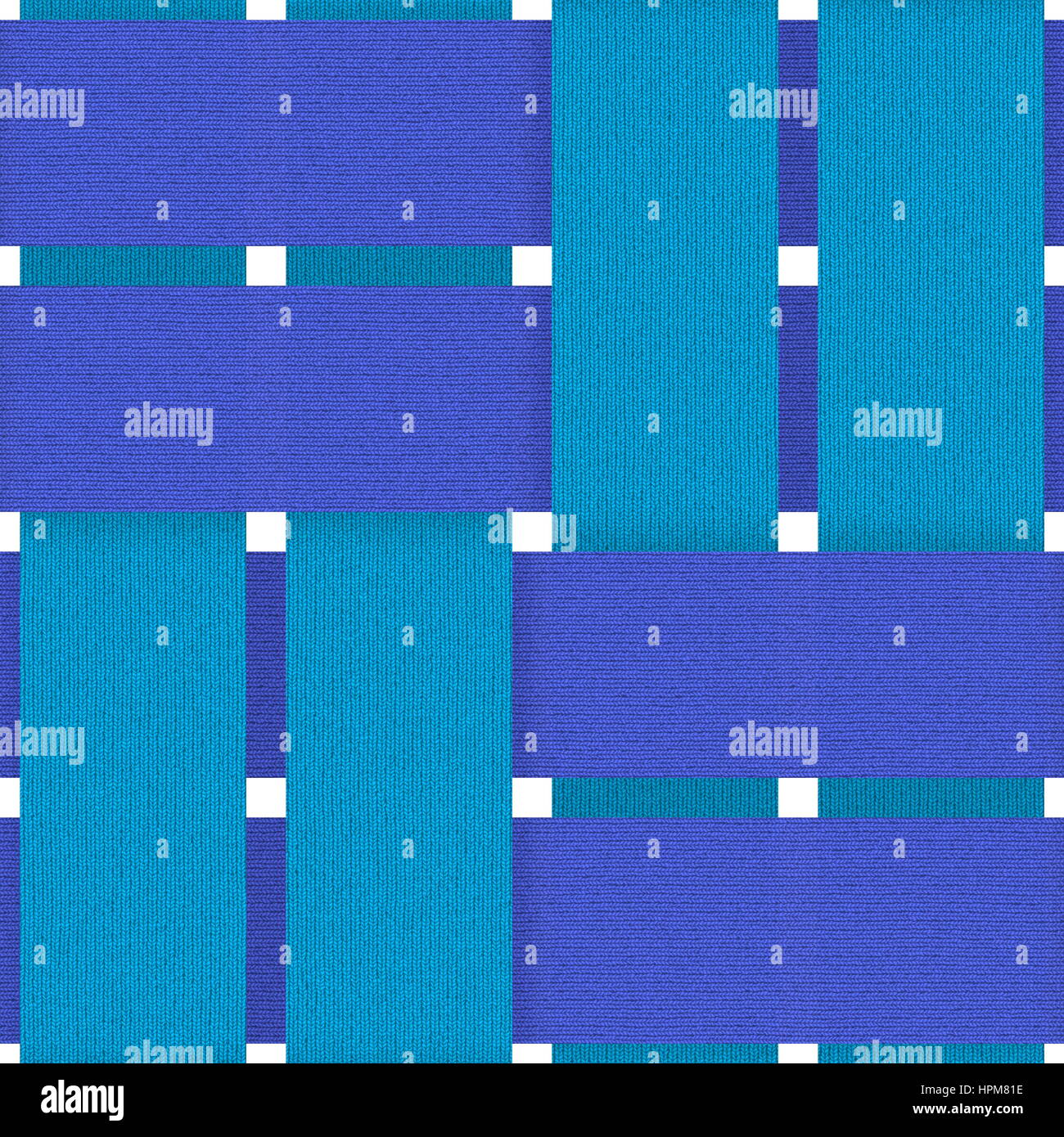 Schattierungen von blau Stoff weben nahtlose Hintergrundmuster Stockfoto
