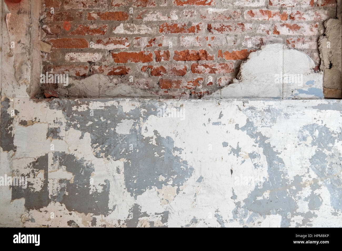 Beton und Ziegel Wand Textur backgound Stockfoto