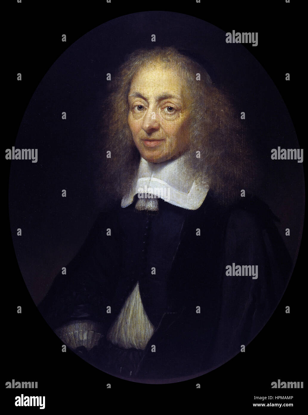 Caspar Netscher Porträt von Constantijn Huygens (1596-1687) Stockfoto
