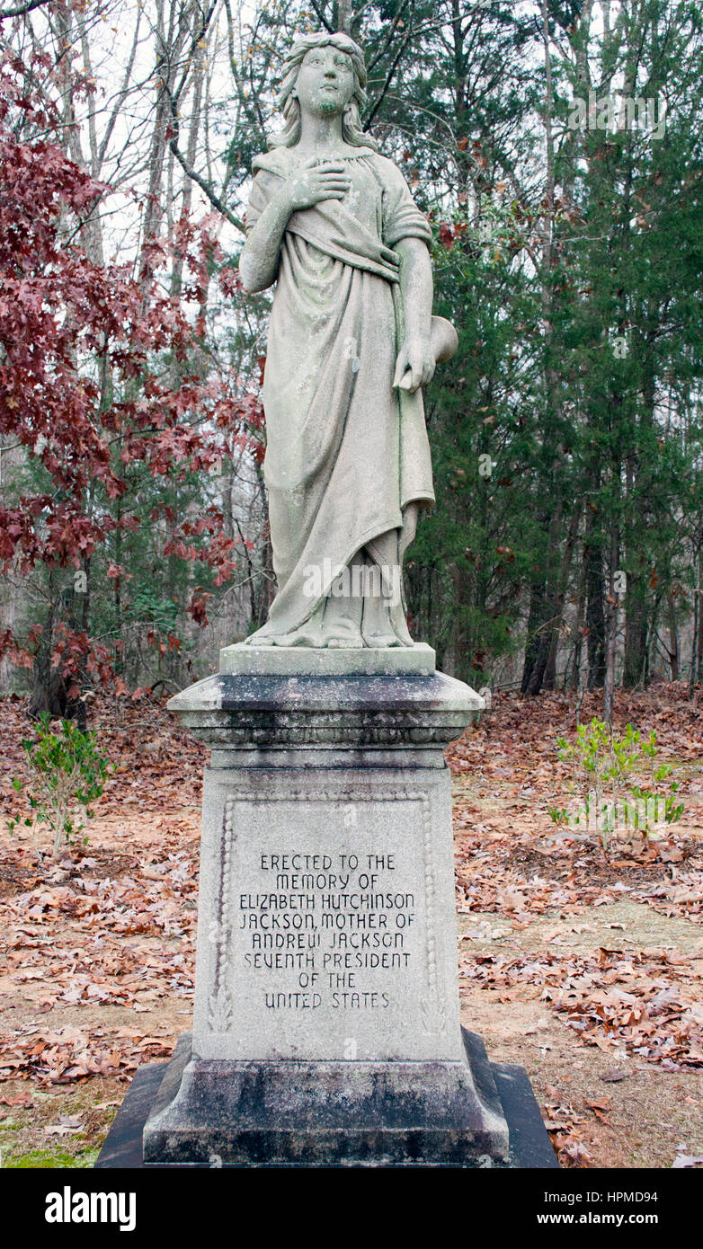 Präsident Andrew Jacksons Mutter Grab in Lancaster South Carolina Stockfoto