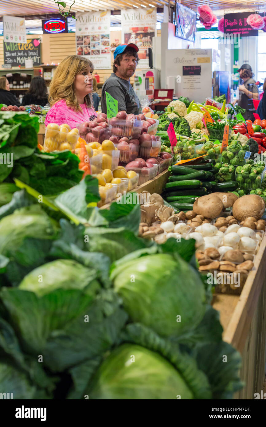 Flint, Michigan - Flint Farmers Market. Stockfoto