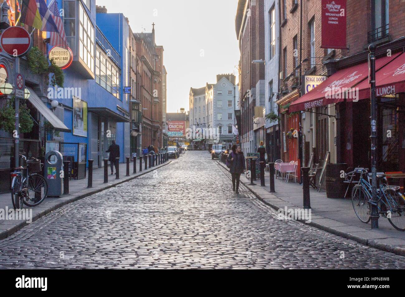 Temple Bar District Dublin Irland Stockfoto