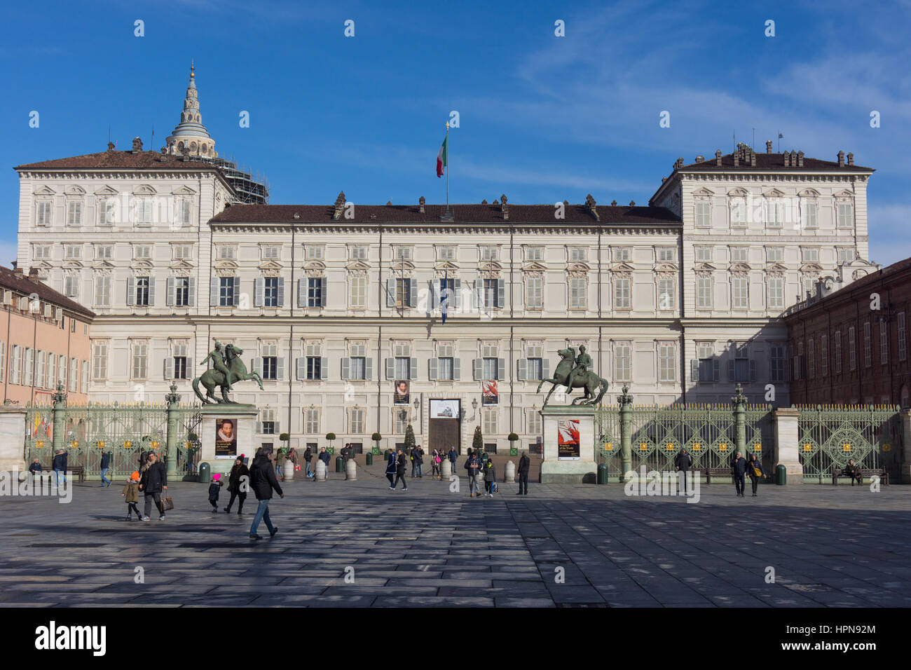 Royal Palace von Turin, der Palazzo Reale di Torino, in der Piazzetta Reale, Turin, Norditalien Stockfoto