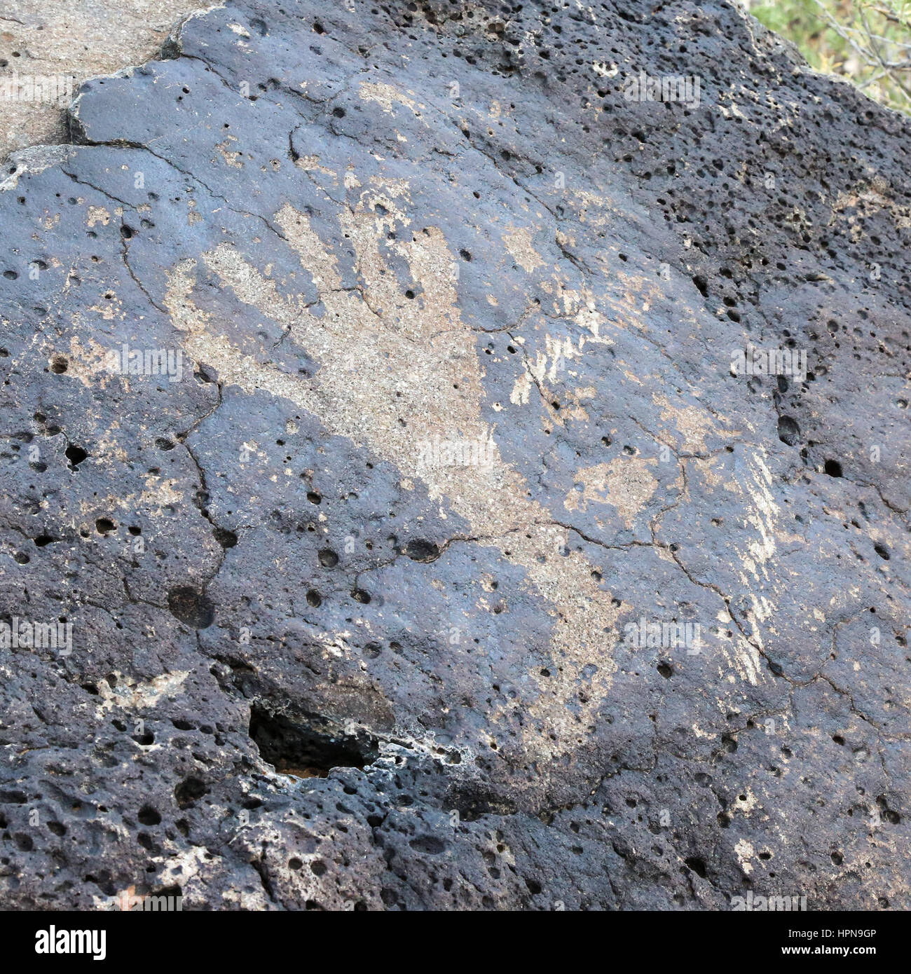 Petroglyphen im Petroglyph Nationalmonument, Mew Mexico, Albuquerque, USA Stockfoto