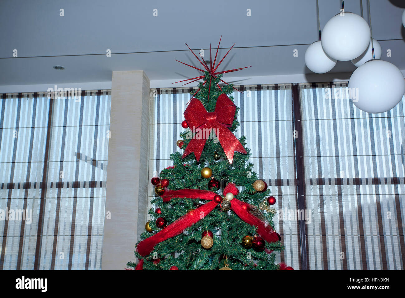 Weihnachten und Neujahr Dekorationen und Geschenkartikel Stockfoto