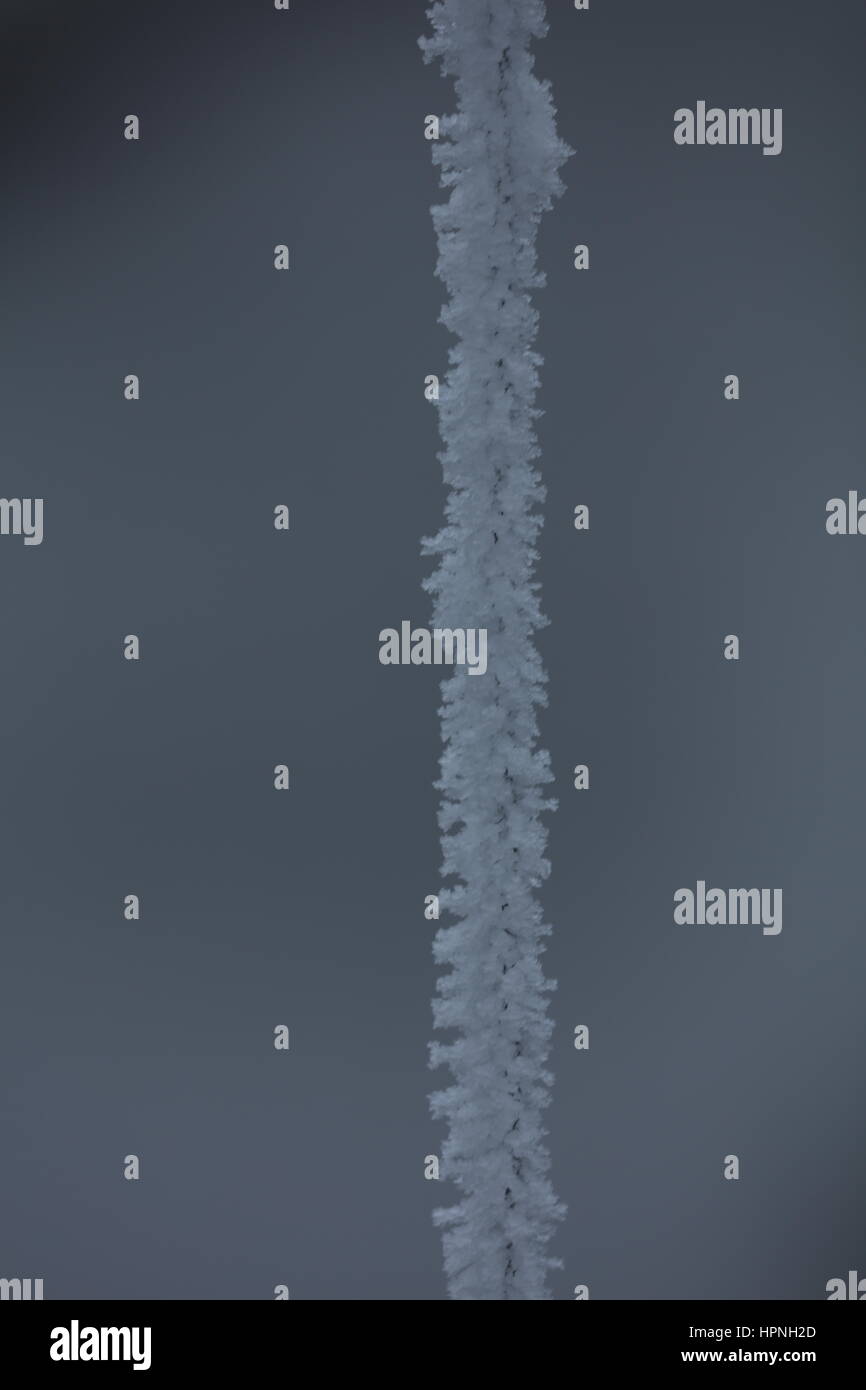 Zaun Mit Eis bedeckt Stockfoto