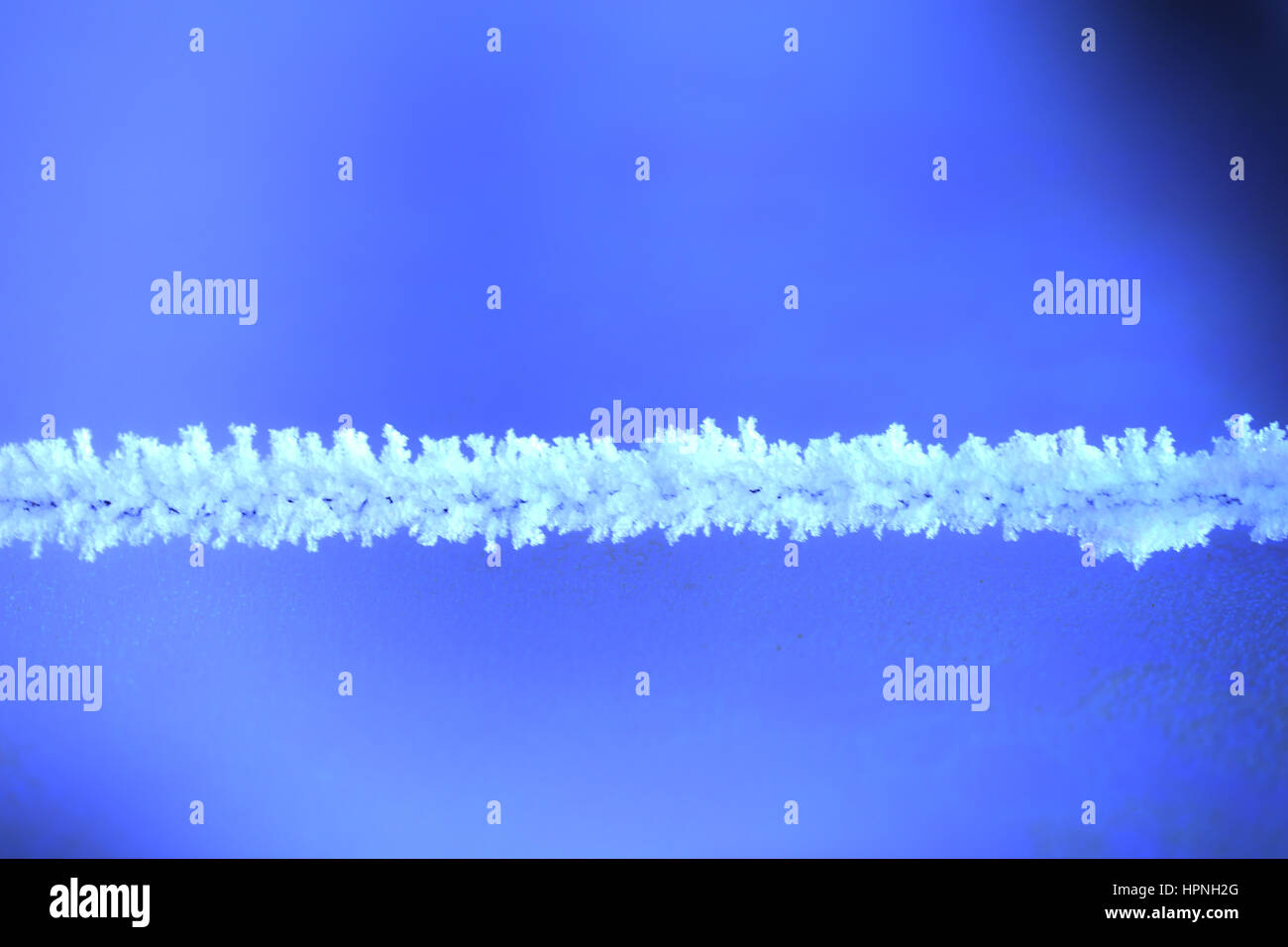 Zaun Mit Eis bedeckt Stockfoto