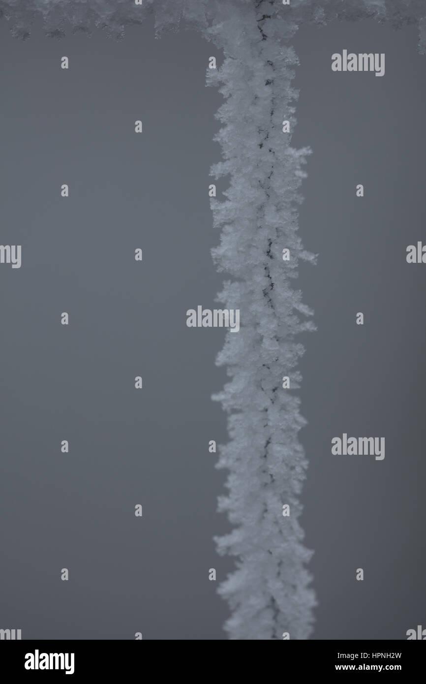 Zaun Mit Eis bedeckt Stockfoto