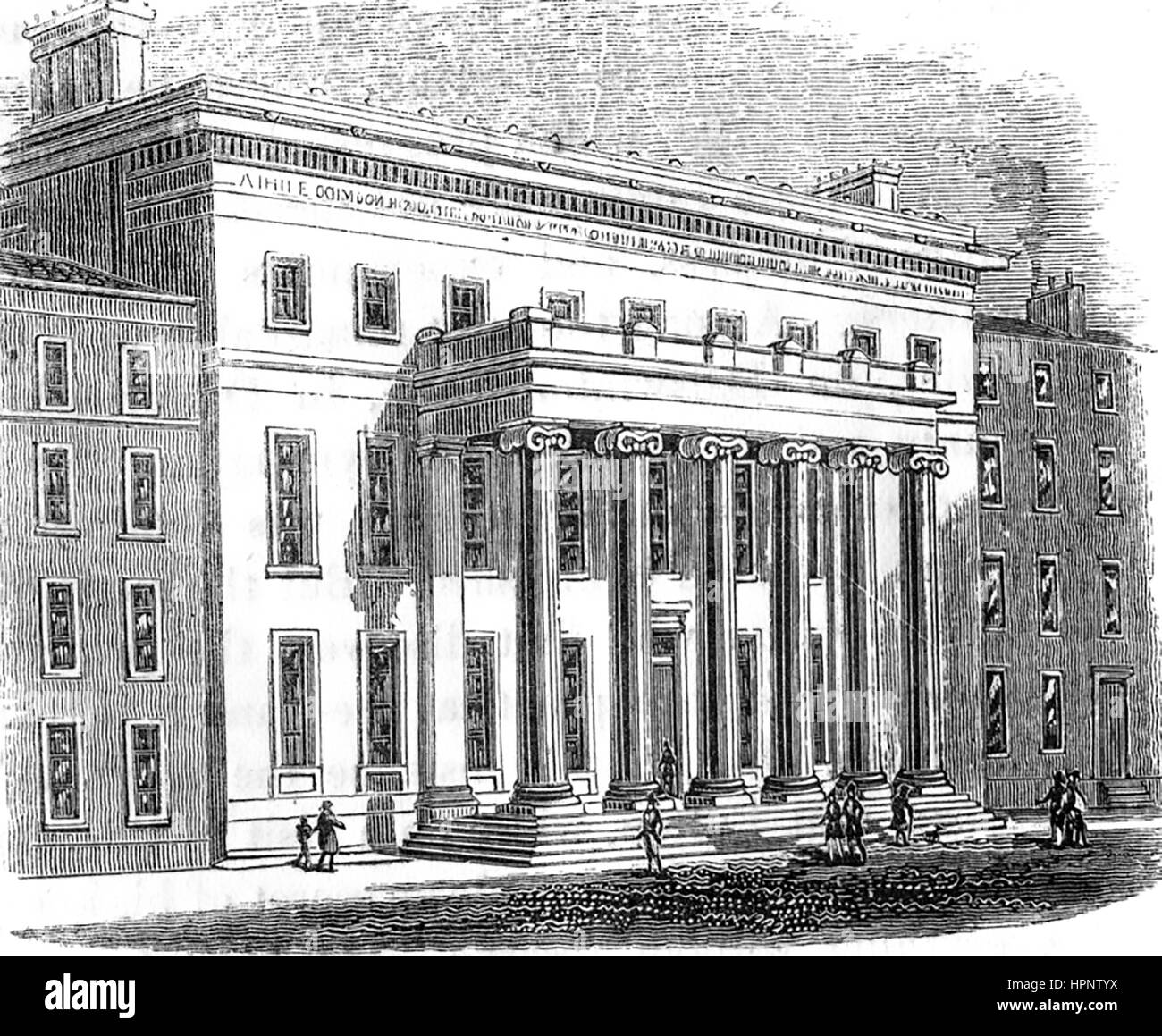 ROYAL COLLEGE OF SURGEONS OF ENGLAND, 41 Lincoln es Inn Fields, London, um 1850 Stockfoto