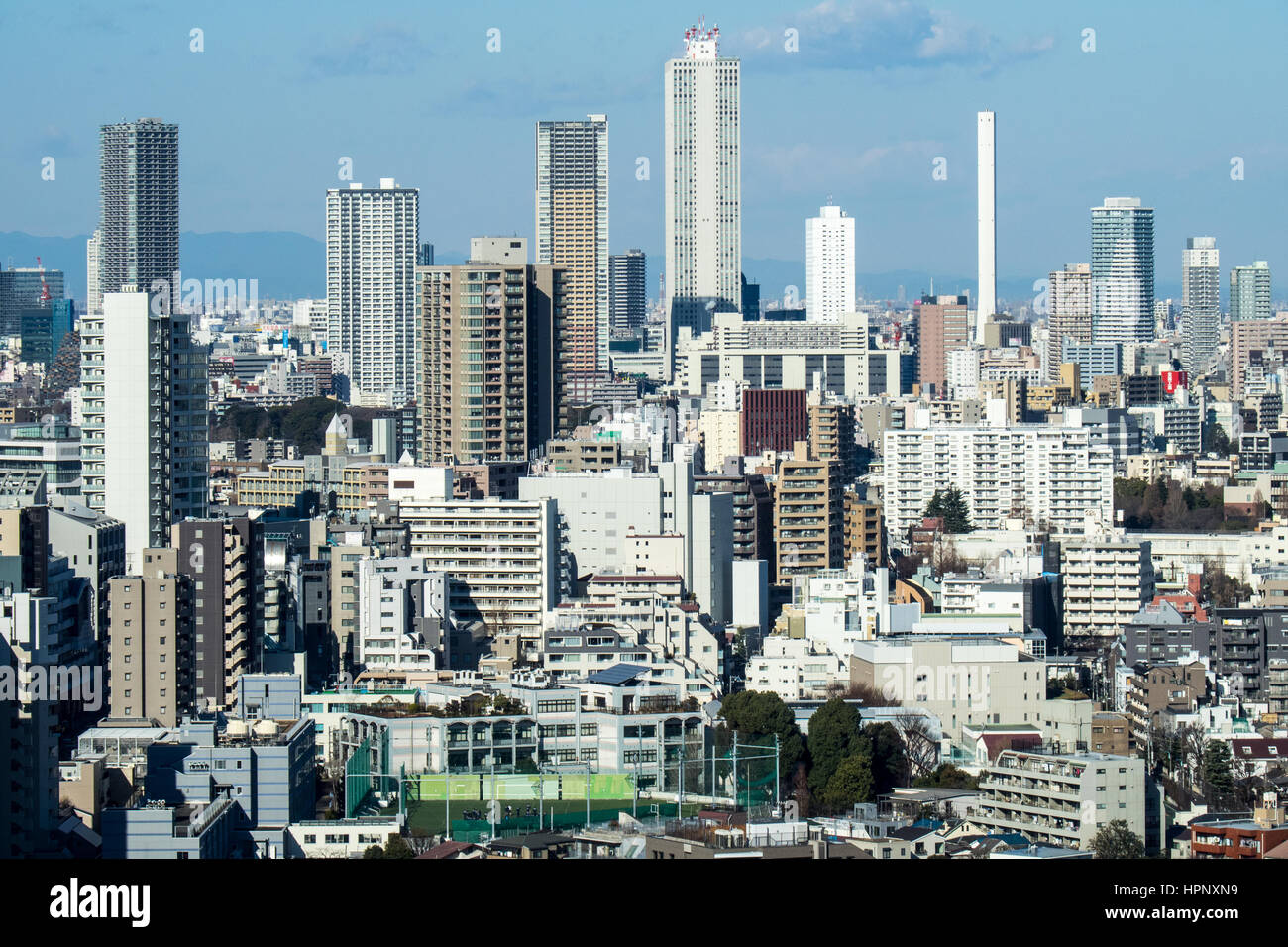 Panoramablick auf Toshima Ward, Tokio, Japan. Stockfoto
