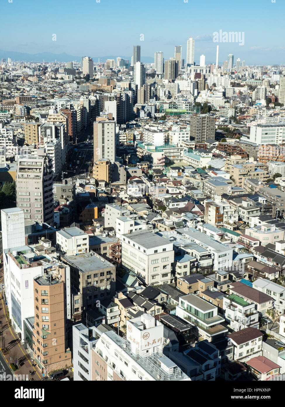 Blick auf Skyline von Toshima Ward, Tokio, Japan. Stockfoto