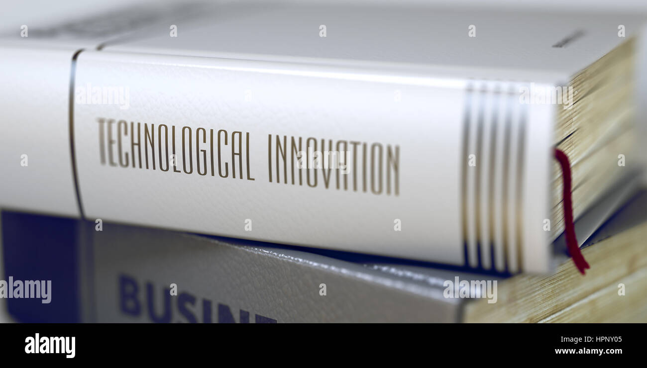 Buchtitel der technologischen Innovation. 3D. Stockfoto