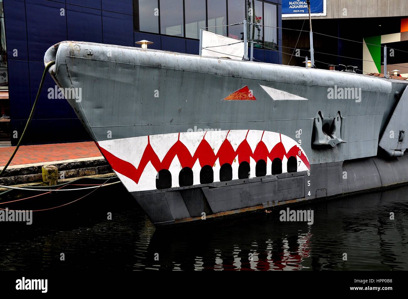 Baltimore, Maryland - 24. Juli 2013: US S. Dorsch Zweiter Weltkrieg u-Boot, die mehr als 10.000 Tauchgänge gemacht ist eine der vielen Attraktionen im Inneren Stockfoto